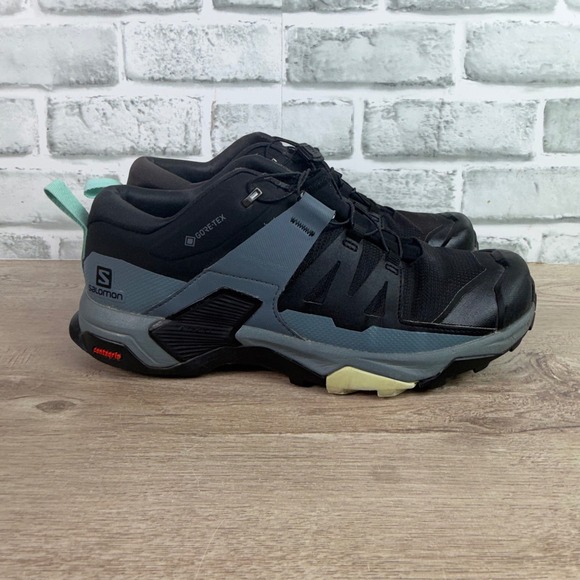 Salomon Shoes - Salomon X Ultra 4 GTX Gore-Tex Hiking Shoes Black Stormy Weather Women 8.5